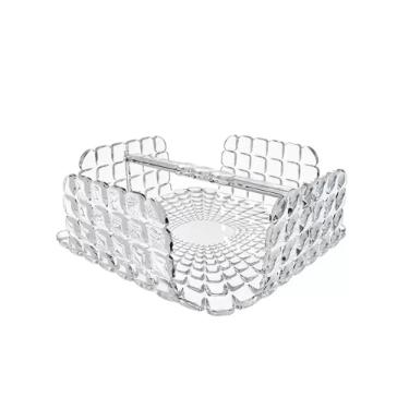 Porta-guardanapo em pl�stico SMMA quadrado Guzzini Tiffany 20x20x7,3cm