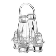 Galheteiro com garrafas em vidro Guzzini Every Day 5 pe�as incolor