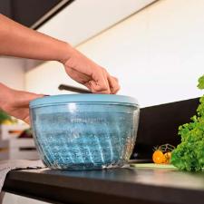 Centr�fuga para salada Guzzini Spin&Store 4 litros azul fosco