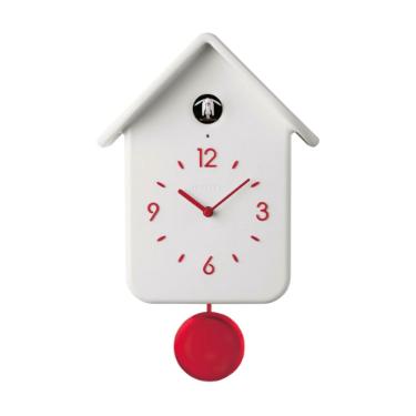 Rel�gio com p�ndulo Guzzini Home QQ Cuco branco