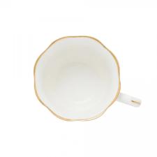 Jogo de x�caras de ch� de porcelana Wolff Maldivas 6 pe�as 180ml filete dourado