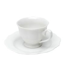 Jogo de x�caras de caf� em porcelana Wolff Maldivas 6 pe�as 80ml branca