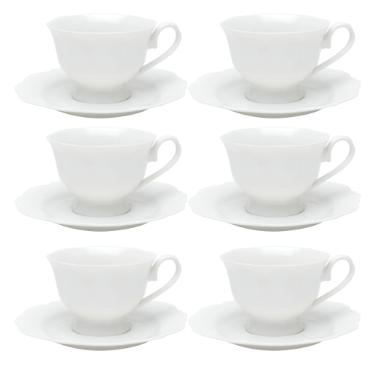 Jogo de x�caras de ch� de porcelana Wolff Maldivas 6 pe�as 180ml