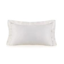 Fronha em algod�o Trussardi Frezzano Cetim 1000 Fios 50x90cm branco e legno