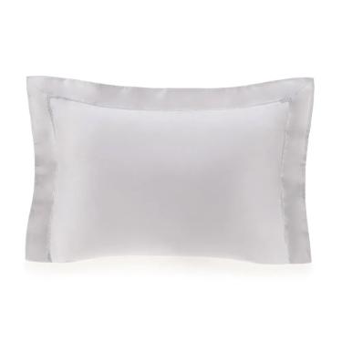 Fronha avulsa King 50x70cm 600 fios Trussardi Montale Branco e Platino