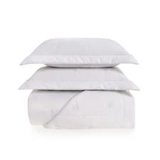 Colcha com Porta-Travesseiro Queen 250X270cm 600 fios Trussardi Rizzi Branco