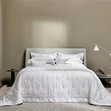 Colcha com Porta-Travesseiro Queen 250X270cm 600 fios Trussardi Rizzi Branco