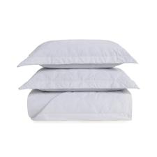 Colcha com Porta-Travesseiro Queen 250x250cm 300 fios Trussardi Romanza Branco