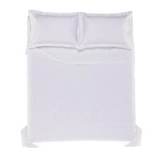 Colcha com Porta-Travesseiro Queen 250x250cm 300 fios Trussardi Romanza Branco