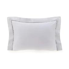 Fronha Avulsa Padr�o Cetim 300 Fios Trussardi Portello Branco e Ard�sia