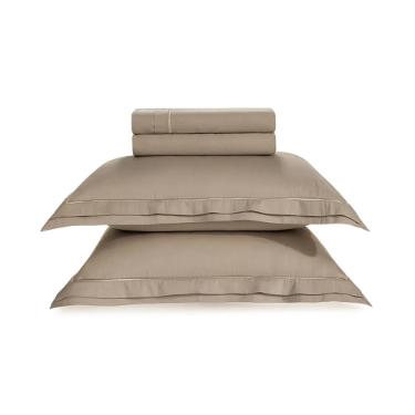 Jogo de Cama Queen 300 fios Trussardi Doppio Nocciola