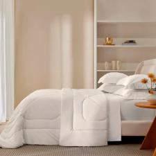 Edredom Trussardi Grasso cetim 300 Fios queen 250x270cm branco