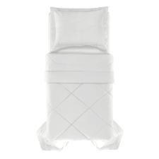 Edredom Trussardi Grasso cetim 300 Fios solteiro 180x270cm branco