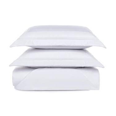 Colcha com porta-travesseiro Trussardi Vincenzo em algod�o 260X280cm queen branco