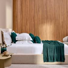 Peseira tricot em algod�o Trussardi Volastra 80x220cm alberi