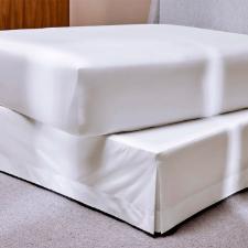 Saia para Cama Box King 100% algod�o Trussardi Tullia Branco/Branco