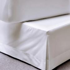 Saia para Cama Box Solteiro 100% Algod�o Trussardi Tullia Branco e Branco