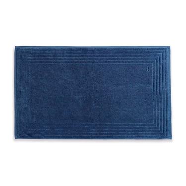 Toalha de piso Trussardi Linee em algod�o 48x80cm adri�tico