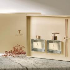 Jogo de �leo em vidro Trussardi Calabria difusor e sabonete 200ml 2 pe�as