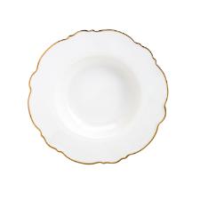 Jogo de jantar em porcelana Wolff Maldivas 42 pe�as filete ouro 18179