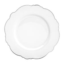 Jogo de jantar em porcelana Wolff Maldivas 42 pe�as filete prata 18178