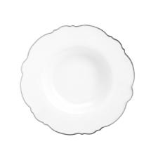 Jogo de jantar em porcelana Wolff Maldivas 42 pe�as filete prata 18178
