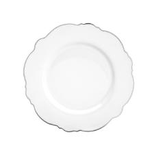 Jogo de jantar em porcelana Wolff Maldivas 42 pe�as filete prata 18178