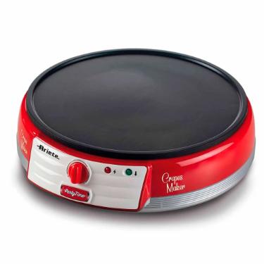 M�quina para crepes Ariete 202 Retr� Party Time vermelha 1000w 220 volts