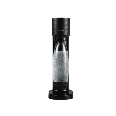 M�quina para gaseificar �gua em pl�stico Sodastream Gaia preta com cilindro e garrafa de 1 litro