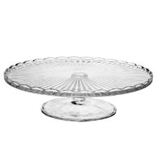 Prato para bolo com p� Wolff 20602 Bangkok 29x7,5cm em vidro