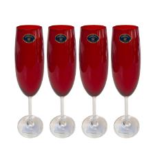 Jogo de ta�as para champanhe em cristal Bohemia Gastro 220ml 6 ta�as vermelhas 4S032/220
