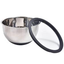 Jogo de bowls tigelas em inox com tampas pl�sticas Kenya P/M/G 3 pe�as