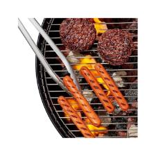 Jogo de pin�a e esp�tula para churrasco em Inox OXO 2 pe�as prata