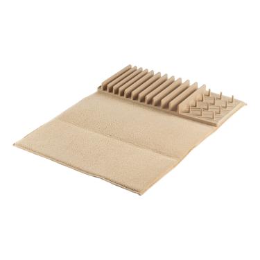 Escorredor de lou�a Hudson com tapete 60x45cm bege