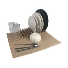 Escorredor de lou�as Hudson com tapete 45x41cm bege