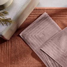 Toalha de piso Trussardi Linee em algod�o 48x80cm nocciola