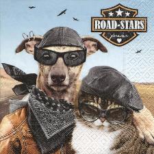 Guardanapos Paper Design Road Stars em papel Xmas paconte com 20 folhas 33x33cm