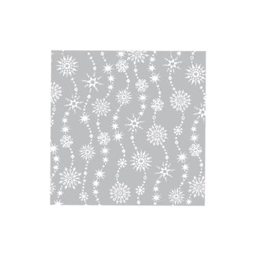 Guardanapos Paper Design Chrystal Waves Silver em papel Xmas pacote com 20 folhas 33x33cm