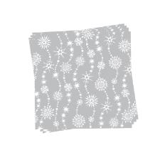 Guardanapos Paper Design Chrystal Waves Silver em papel Xmas pacote com 20 folhas 33x33cm