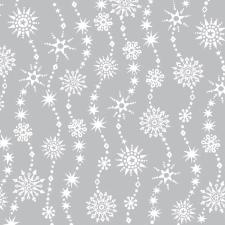 Guardanapos Paper Design Chrystal Waves Silver em papel Xmas pacote com 20 folhas 33x33cm