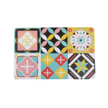 Lugar americano Hudson Happy Tiles em PP 43x28cm