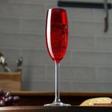 Jogo de ta�as champanhe em cristal ecol�gico Wolff Banquet 200ml 6 pe�as vermelho