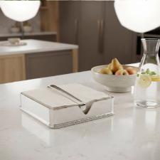 Porta-guardanapo em prata Silverlux P�rola 17x4,5cm