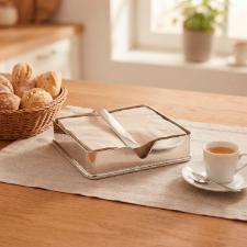Porta-guardanapo em prata Silverlux P�rola 17x4,5cm