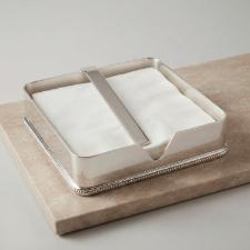Porta-guardanapo em prata Silverlux P�rola 17x4,5cm