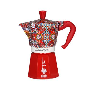 Cafeteira moka em alum�nio 6 x�caras Bialetti Dolce & Gabbana 270ml vermelha