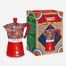 Cafeteira moka em alum�nio 6 x�caras Bialetti Dolce & Gabbana 270ml vermelha