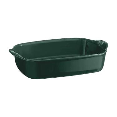 Travessa retangular em cer�mica Emile Henry 29x19cm verde