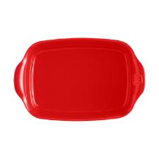 Travessa retangular em cer�mica Emile Henry 29x19cm vermelha