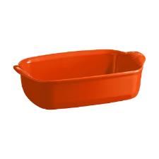 Travessa retangular em cer�mica Emile Henry 36x23cm laranja